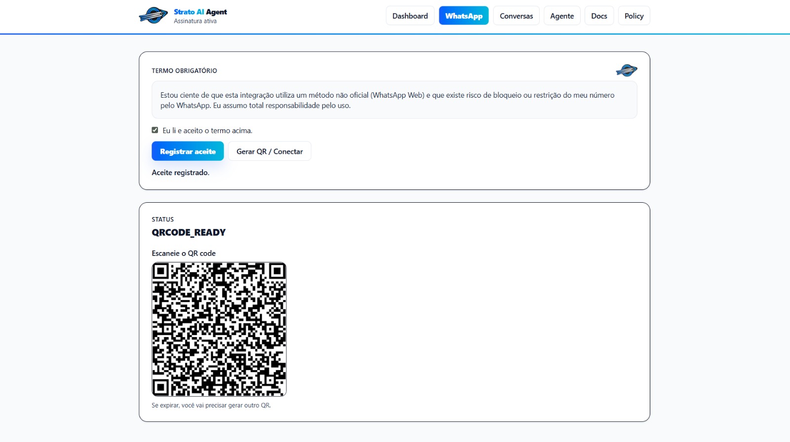 WhatsApp — QR / Conectar